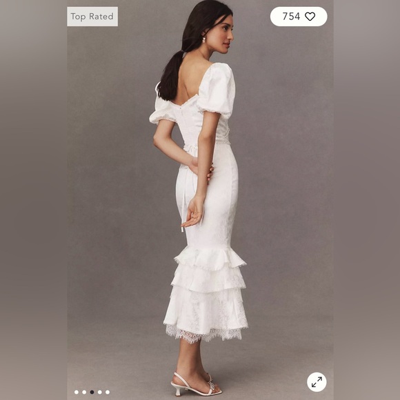 V. Chapman Cynthia Ruffle Midi Dress - Picture 3 of 4